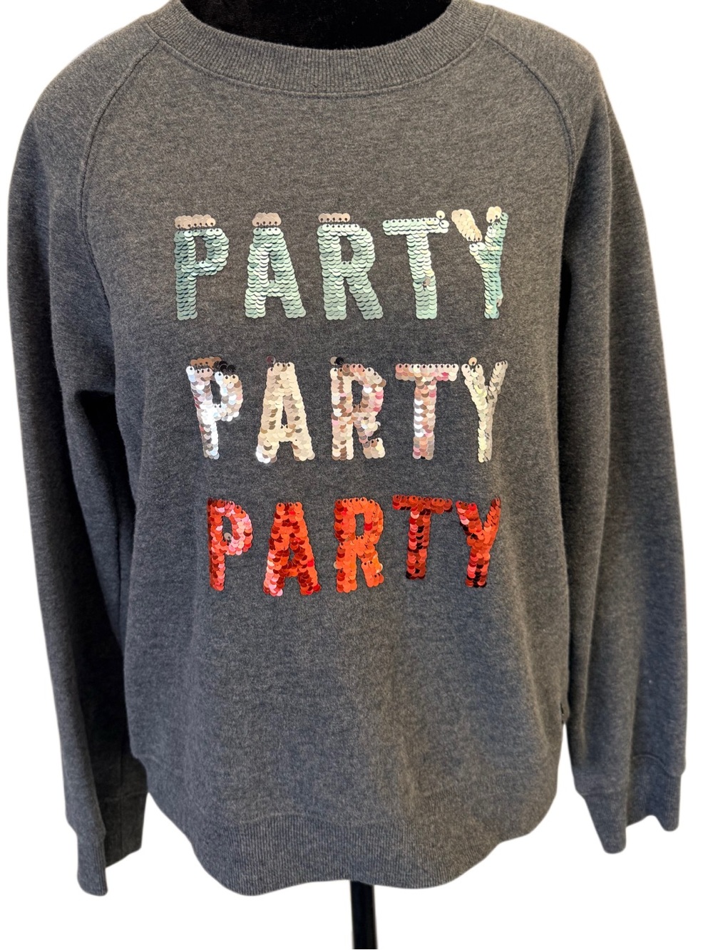 Marc New York Performance Sequins "PARTY" Pullover Crewneck Sweatshirt - M